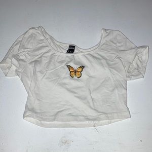 white butterfly shirt from shein